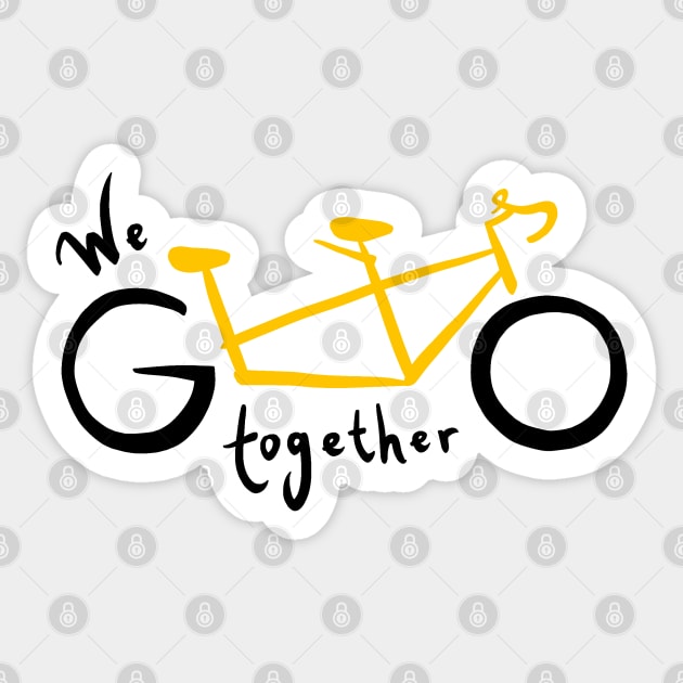 We go together - yellow Sticker by ashalye